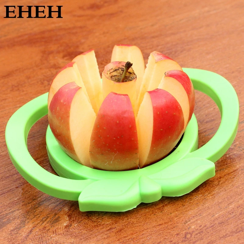 2pcs apple slicers 2colors apple shape fruit cut knife Convenient fruit tools Skidproof handle stainless steel pear cutter ZJ090