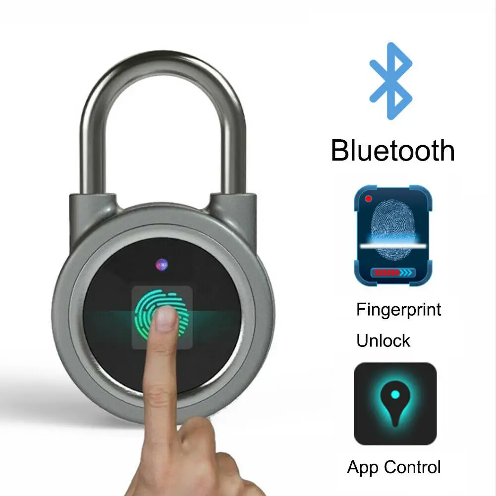 Водостойкий Keyless портативный Bluetooth smart Fingerprint замок висячий замок Anti-Theft iOS Android APP управление дверями навесной замок для шкафов