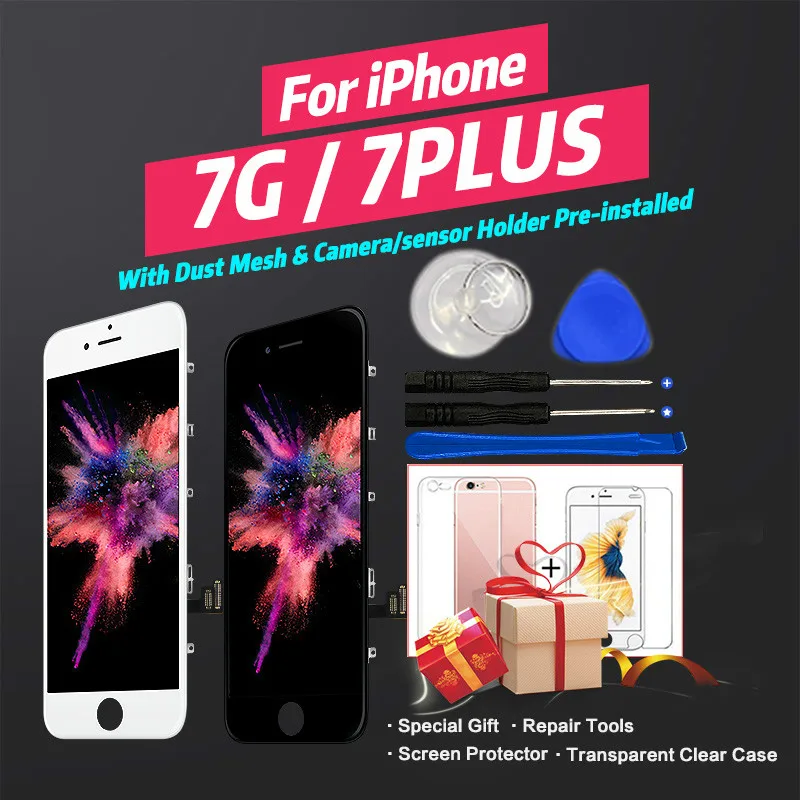 

AAA+++ Quality LCD For iPhone 7 7Plus Screen Replacement For Apple 8 8Plus No Dead Pixel Display 100% With 3D Touch Warranty