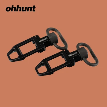 

ohhunt 2 PCs Attachment Point Sling Swivel Rail Mount Black Hunting Tactical Push Button Quick Detach Low Profile Ambush Loop