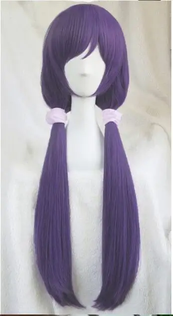 Аниме LoveLive! Nozomi Tojo косплей парик длинные фиолетовые термостойкие синтетические волосы парики+ парик колпачок+ розовые повязки для волос
