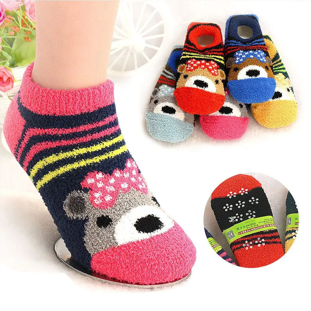 Buy HOT New Fashion Thick Coral Velvet Animal Socks