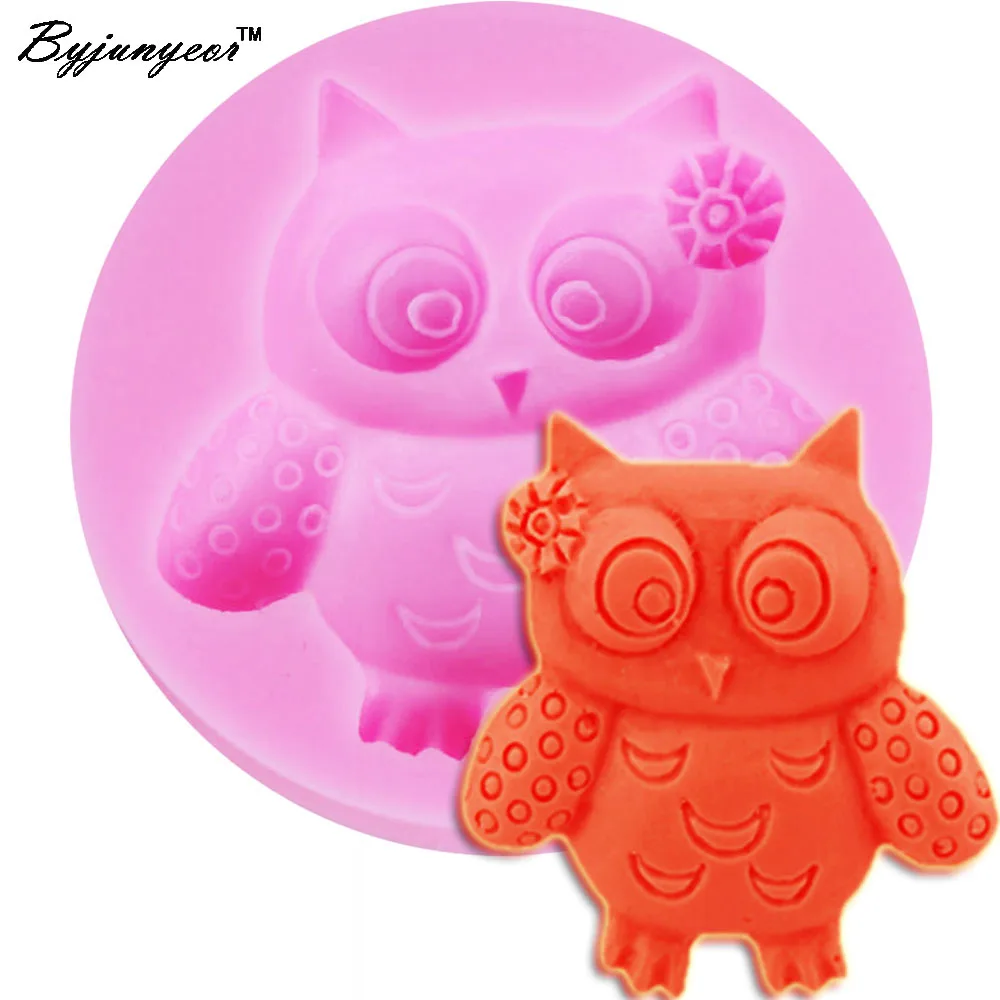 

Byjunyeor M180 Owl Decration Christmas silicone mold Fondant Cake Silicone Mold Owl Chocolate Fimo Clay Candy Molds Kit