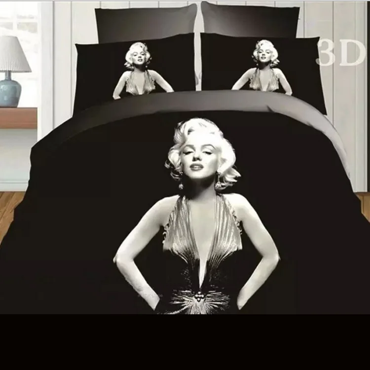 Luxury white&black Marilyn Monroe 3d bedding sets discount ...