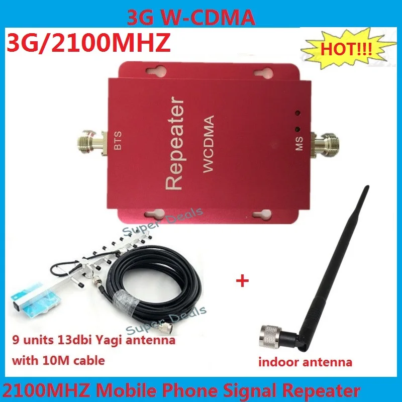 

Hot sale mini WCDMA 2100Mhz 3G Repeater UMTS Signal Booster ,3g cell phone signal booster repeater amplifier +13dbi Yagi antenna