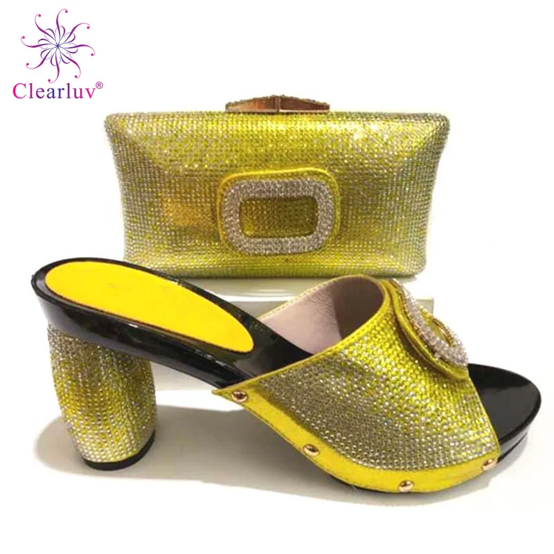 orange Dames Assortir pourpre Décoré Chaussures argent Arrivée Les jaune Strass Ensemble À rouge Noir Partie Femmes Sacs Pour Avec Correspondre Et Italiennes Nouvelle OAUgq