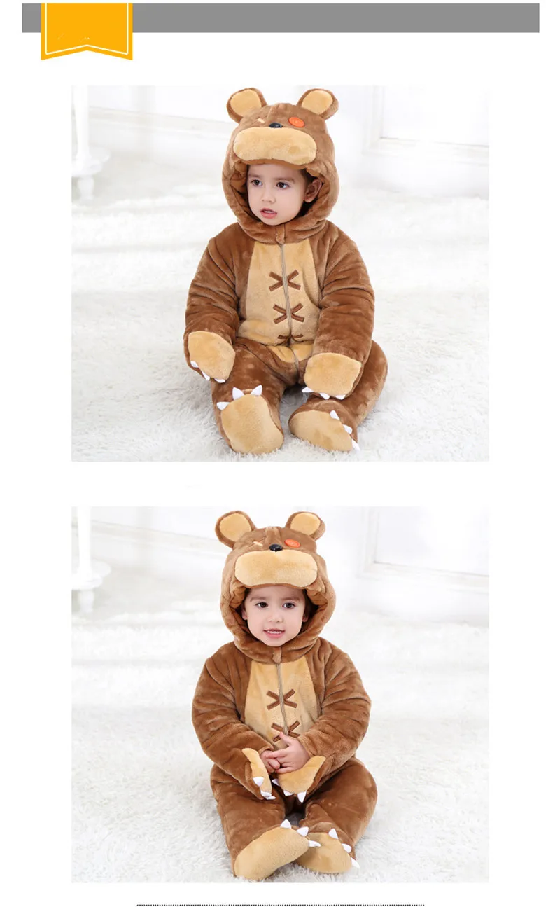 Brand New Baby Rompers Winter Thick  Baby Boy Girls Outdoor Wear Clothes Cotton Baby Romper Long Sleeve Newbore Rompers Hat 13