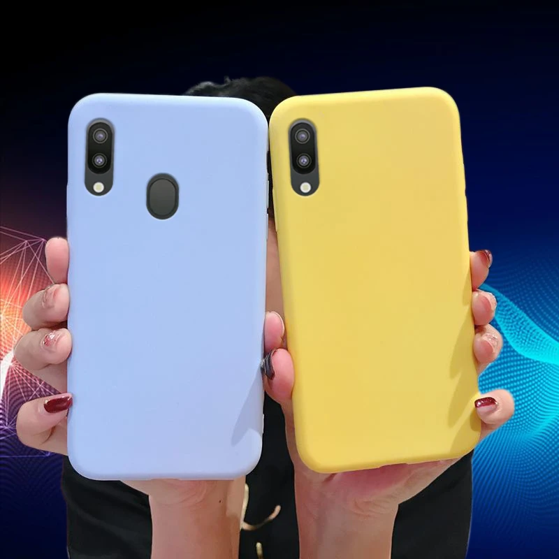 solid candy color silicone case for samsung galaxy m10 M20 A10 A30 A50 A40 A70 M30 A40S A20 cute tpu Gel back cover coque funda |