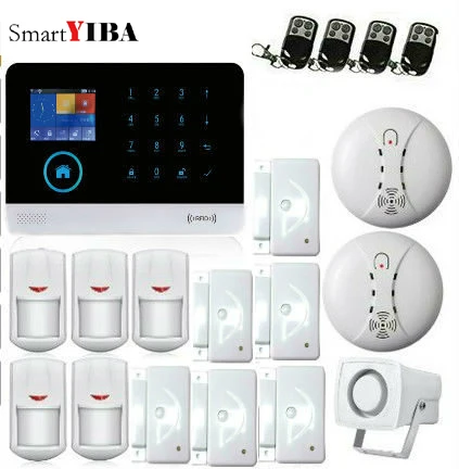 SmartYIBA GSM Alarm SMS Wireless Alarm System Home Burglar Security Alarm Kits APP Control Remote Control PIR Door Window Sensor SmartYIBA GSM Alarm SMS Wireless Alarm System Home Burglar Security Alarm Kits APP Control Remote Control PIR Door Window Sensor