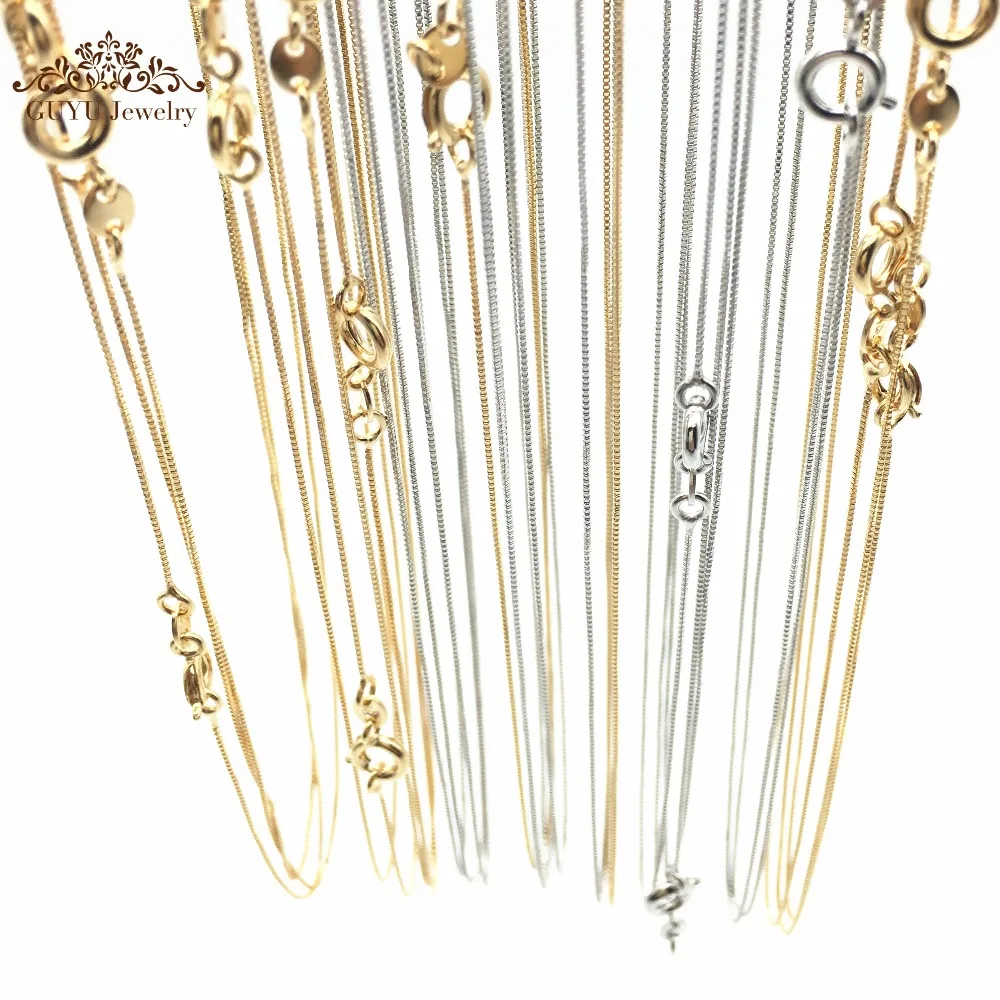 (0.6MM/18in)2016 New fashion 18K Gold-plated necklace Venice long necklaces wholesale chain necklace with Lobster clasp