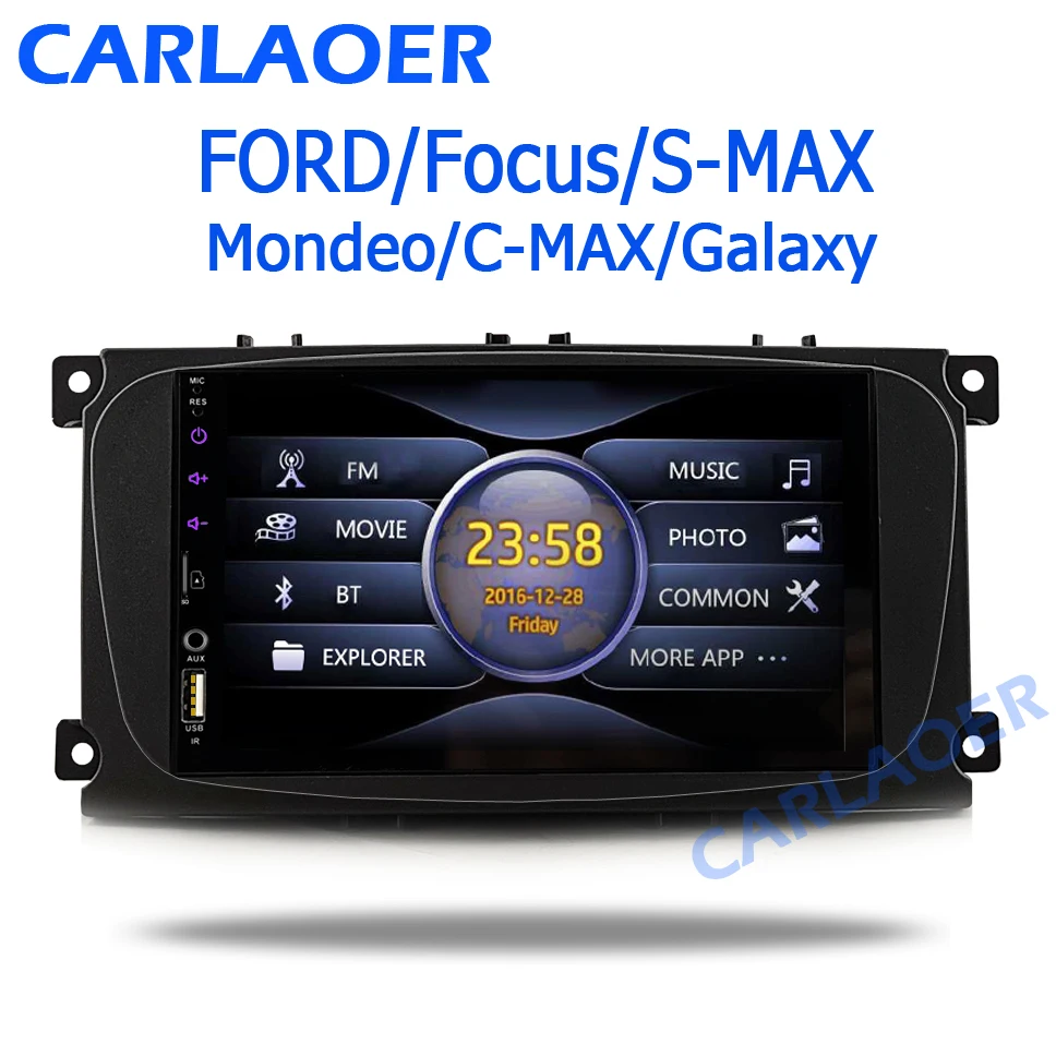 

For Ford Focus 2 Din Car Radio MP5 player for C-Max S-Max Fusion Transit Fiesta Mondeo use 2DIN Autoradio Multimedia no android