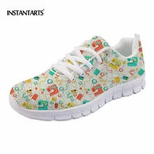 INSTANTARTS/женские кроссовки на плоской подошве с вязаным принтом; женская повседневная обувь на плоской подошве со шнуровкой; обувь инструкторов; Femme