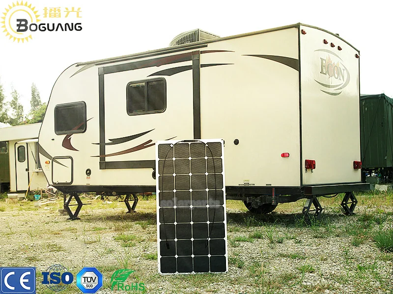 Boguang solar panel 1pce100W flexible Sunpower panel 12V solar cell/module/system RV/car/marine/boat battery charger for outdoor