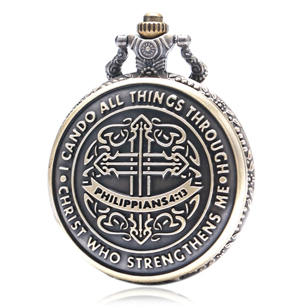 Antique Hand Around Bibble Unisex Pocket Watch Retro Vintage Mini Full Hunter Skeleton Quartz Clock Girl Boy Best Watch Gift (2)