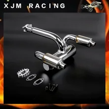 Double row muffler exhaust pipe for 1/5 hpi baja rv km parts