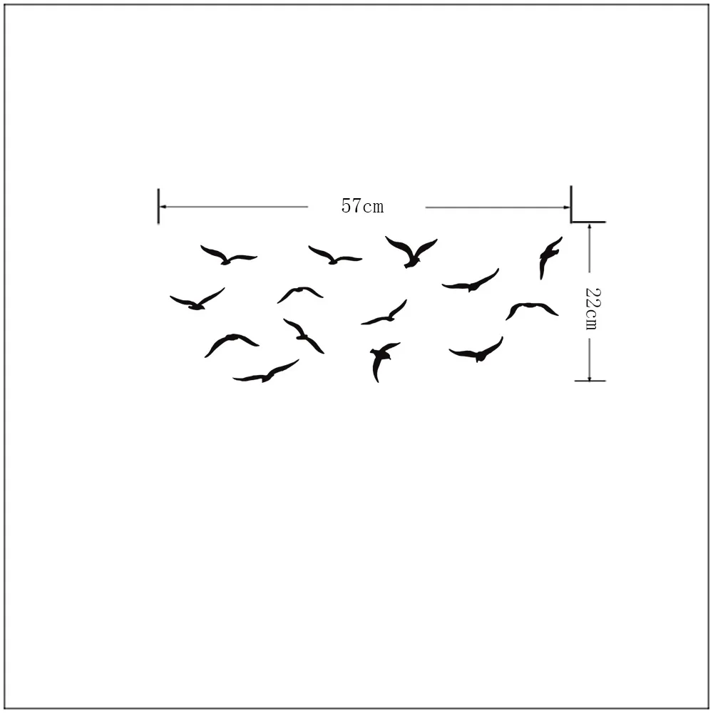 Водонепроницаемые Летающие птицы настенные наклейки домашний декор настенные наклейки