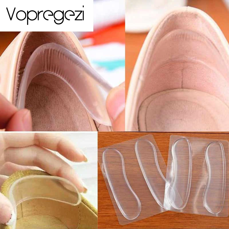

Vopregezi 3pair Silicone Insoles Orthopedic Mat for Heels Anti-Slip Gel Pad for Foot Care Heel Support Protector Cushion Pads