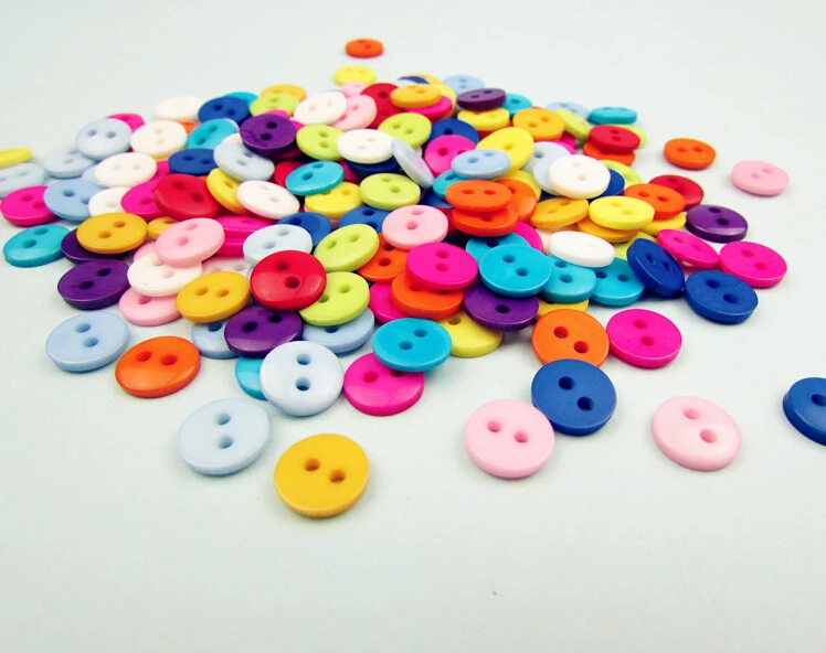 20pcs/lot 2 Holes Lots Color Buttons DIY Craft Sewing Kid's Plastic