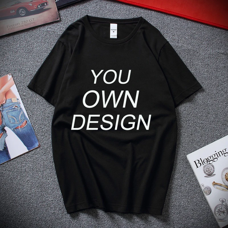 2018 Your OWN Design Brand Logo/Picture Custom Men and women t-shirt Plus Size T Shirt Clothing 9 colors | Мужская одежда