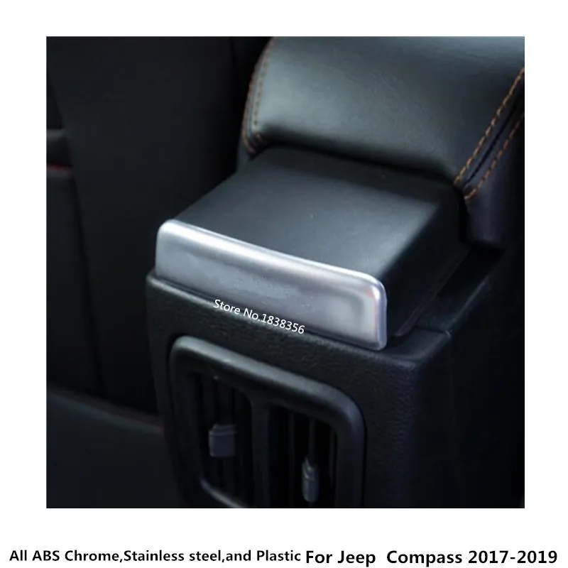 Для Jeep Compass 2017 2018 2019 2020 покрытие автомобиля ABS серебро подлокотник перила обрезки