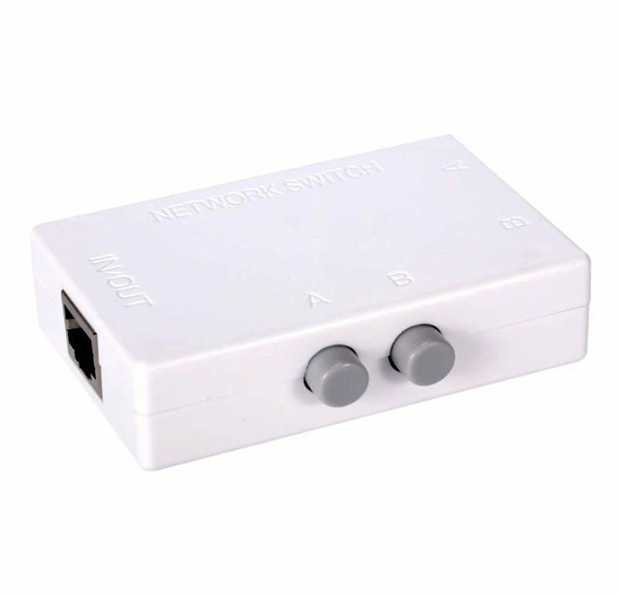

MT-VIKI 2port RJ45 splitter Mini Internet Internal External Network Two in one out bilater Switcher MT-RJ45-2M