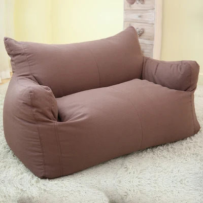 Луи Мода Гостиная креативный ленивый диван двойной личности для взрослых спальня небольшой диван-кровать-татами - Цвет: Brown canvas