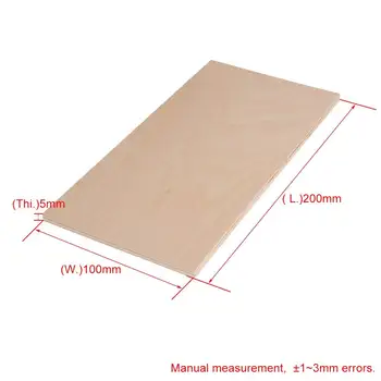 

5pcs 20cm x 10cm Wood Sheets Craft Wooden Board 5mm Thick for DIY Making