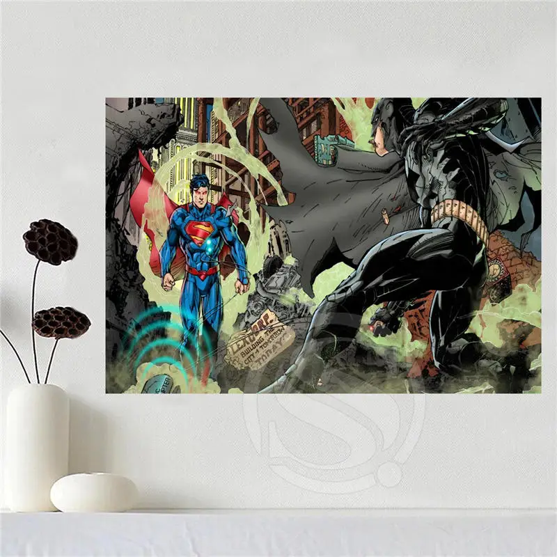 Custom canvas poster Art Superman VS Batman Decoration
