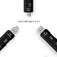high speed tf 3 in 1 Type-C Card Reader Micro USB Type-C Flash Drive Adapter Connector High Speed TF Memory Card Reader for PC Computer Phone (4)