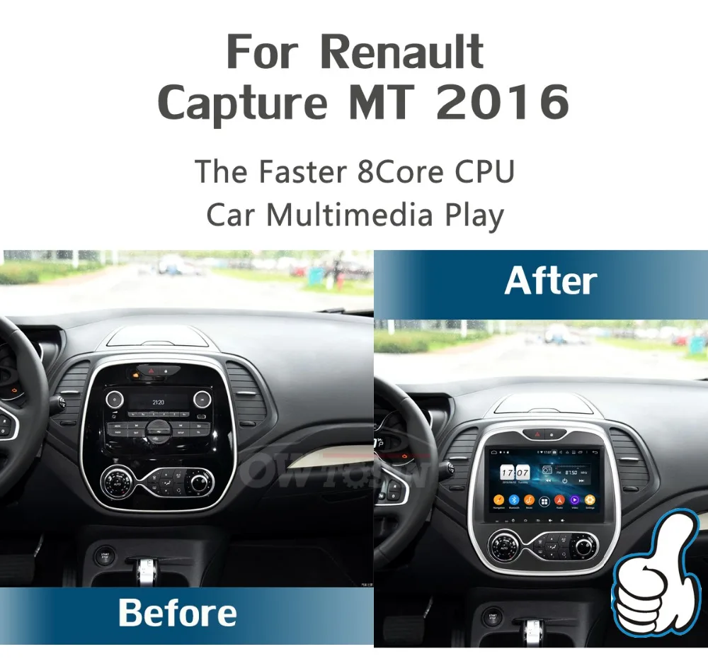 " ips 8 ядерный 4 Гб+ 64 ГБ Android 9,0 автомобильный DVD мультимедиа для Renault captur AT 2011- радио gps DSP CarPlay Parrot BT