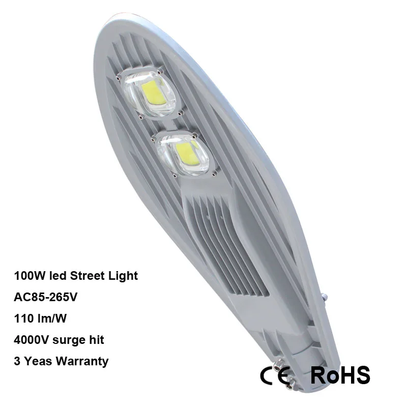 Светодиодный уличный фонарь 100 Вт AC 85-265 в 130-140 лм на ватт