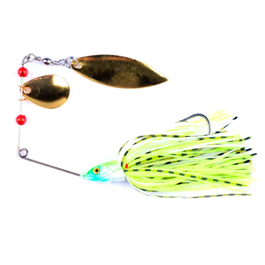 SEAYOU 1pc Spinner Bait Metal Lure Hard Fishing Lures Spinner Lure Spinnerbait Pike Swivel Fish