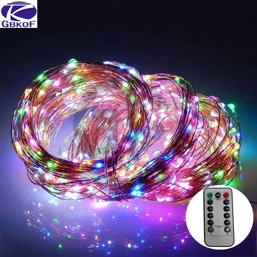 New 2M 5M 10M Copper Silver Wire LED String lights Waterproof Holiday lighting For Fairy Christmas Tree Wedding Party Decoration