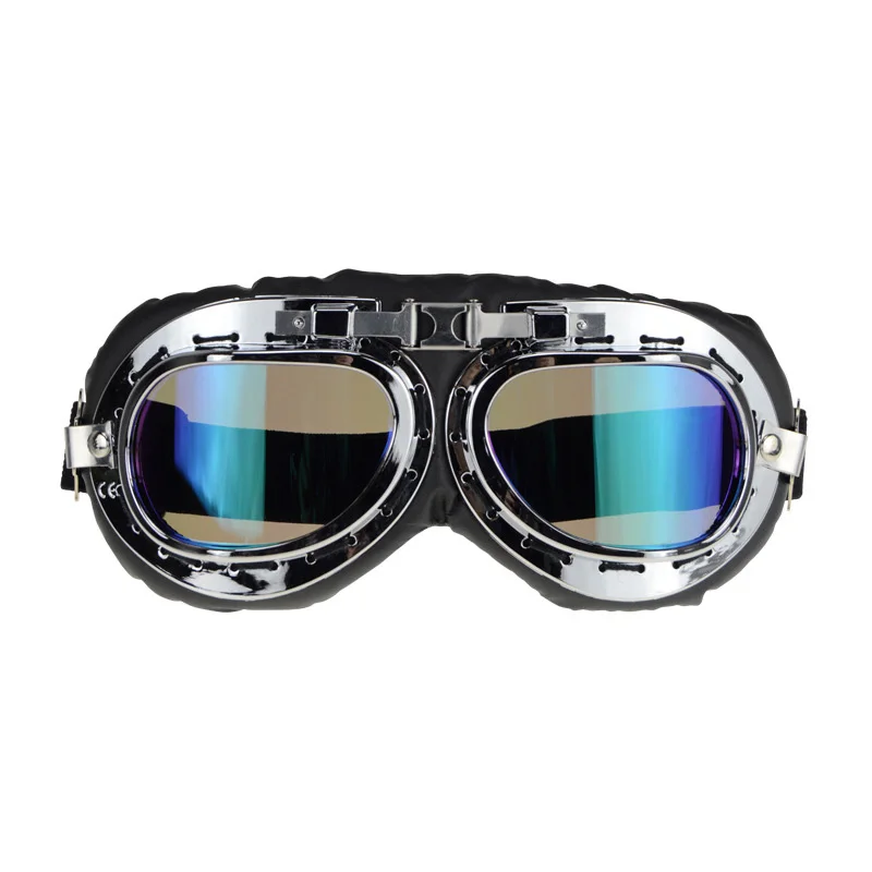 Второй мировой войны Винтажный стиль moto rcycle gafas moto cross moto Goggle очки для скутера очки Авиатор Пилот круизер - Цвет: a4