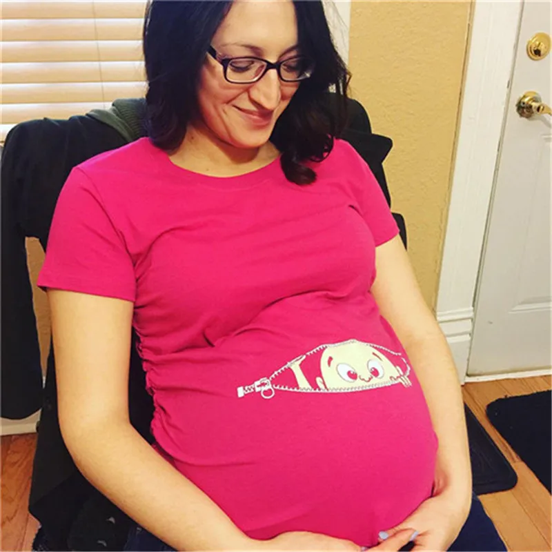 Летние женские футболки для беременных; милая Одежда для беременных; Забавные футболки для беременных; большие размеры; JK859684