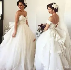 M325 стиль принцессы Длинные бальное платье Свадебные платья 2019 Милая кнопка назад расшитые с аппликацией кисточки Поезд vestido de noiva