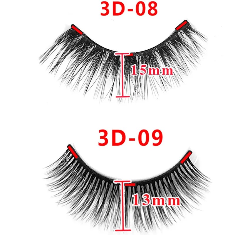 4 шт. три накладных магнитных ресницы CT. make up 3D ультратонкий макияж