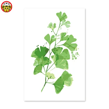 

painting by numbers art paint by number diy oil decorative pieces of fresh leaves Jane made suite leaves the wall