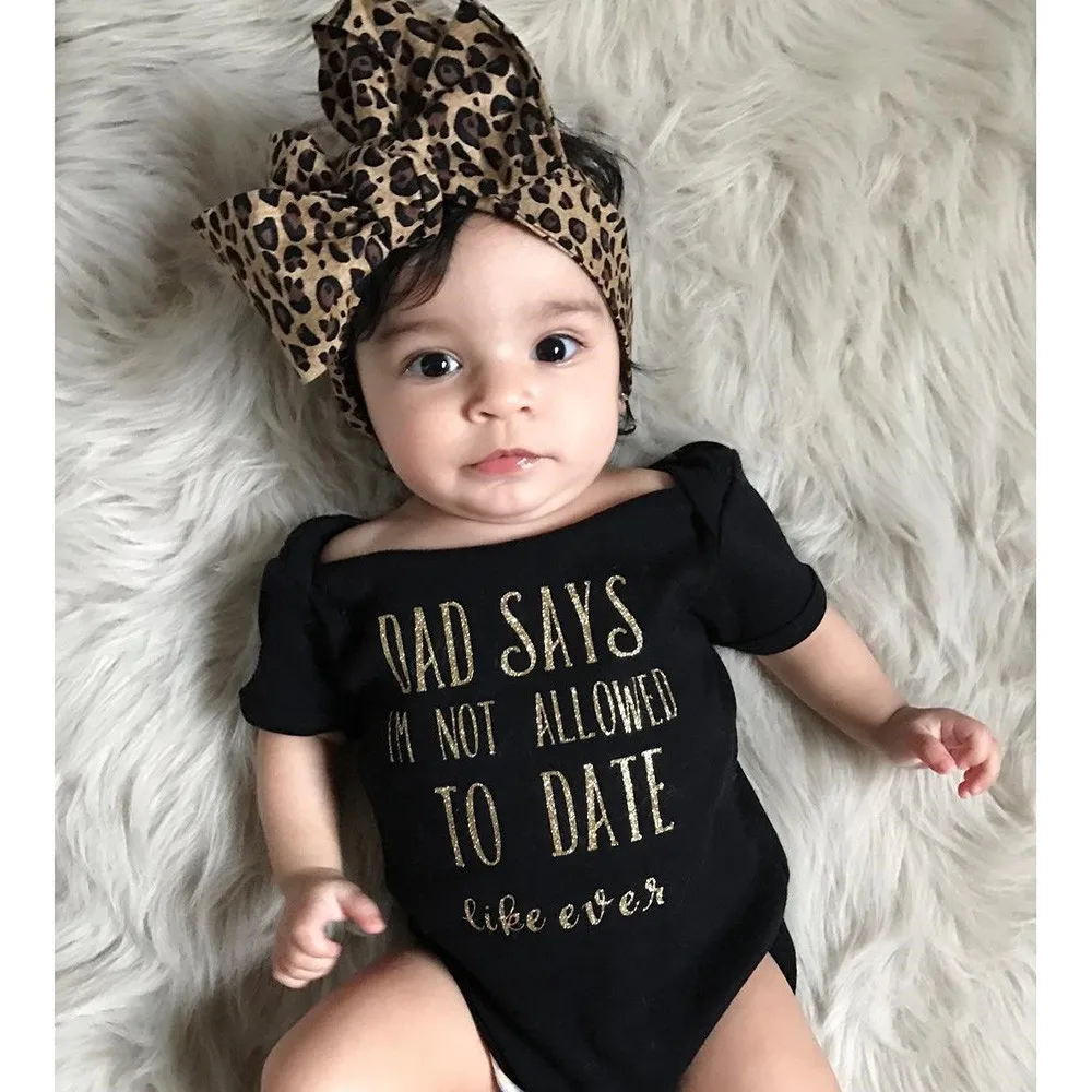 

Newborn baby girl sets Baby Girls Letter Romper Jumpsuit Headband Outfits Clothes Set carters baby ropa bebe#p45US