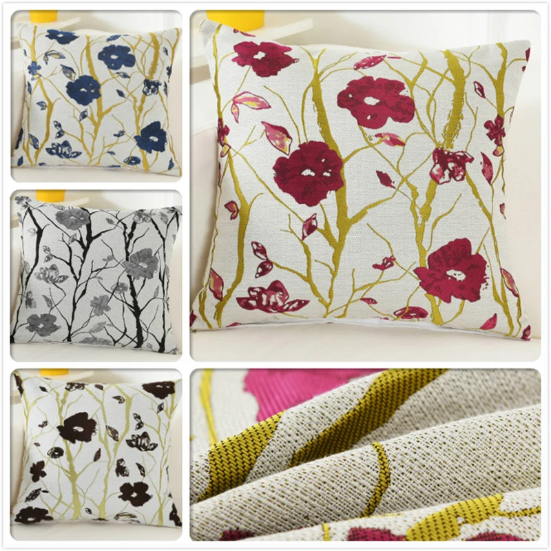 18inch Flower Pattern Cushion Covers New Year Christmas Gift Sofa