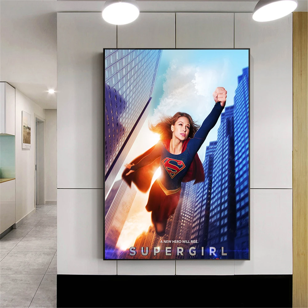 

Abstract Painting Supergirl Poster Canvas Art Modern Print Movie Posters Superhero Superman Melissa Benoist Cuadros Decoracion