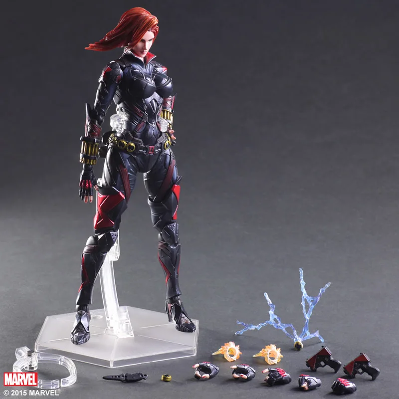 

Marvel Shield Play Arts Kai America Movie Avengers Civil War Black Widow Movable Action Figure Toys 28cm Model A-0378
