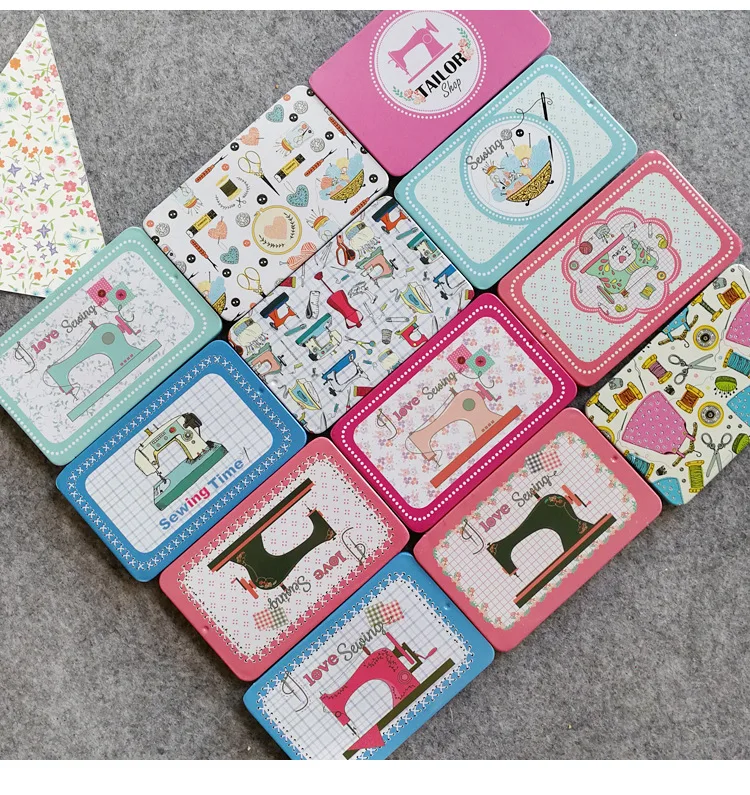 

24pc/lot Sewing Machine Printing Mini Collectable box Samll Diy storage box credit card collect case Namecard storage box