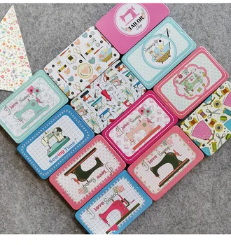 

24pc/lot Sewing Machine Printing Mini Collectable box Samll Diy storage box credit card collect case Namecard storage box