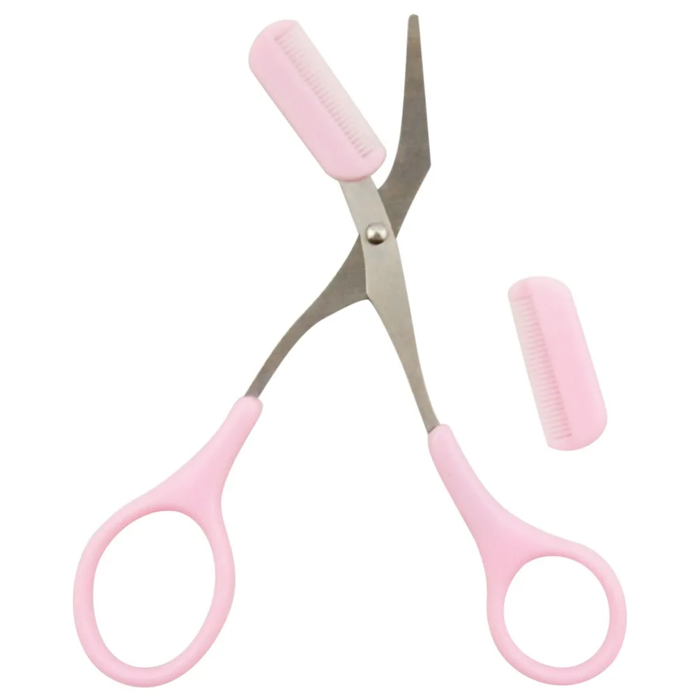 1pc Eyebrow Trimmer Scissors With Comb Makeup Tools Hair Removal
