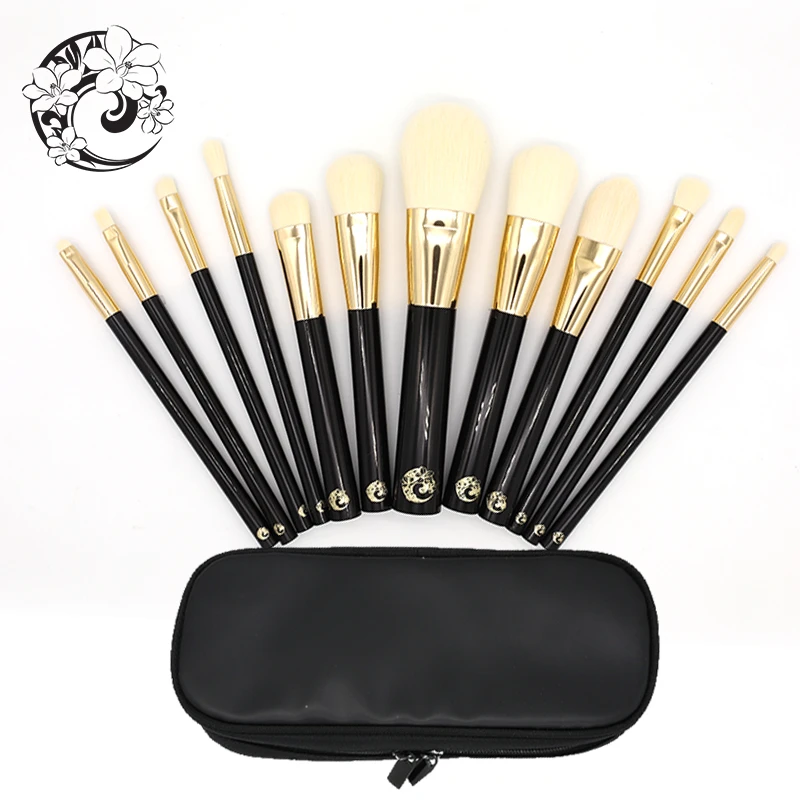 

ENERGY Brand Professional 12pcs Makeup Synthetic Hair Brush Set Make Up Brushes +Bag Brochas Maquillaje Pinceaux Maquillage tf12