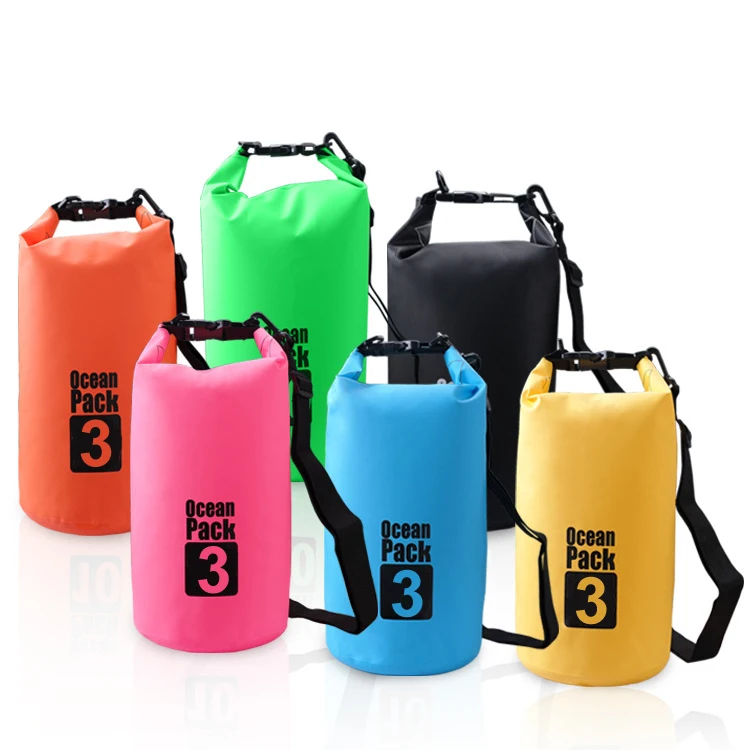 Bolsa seca resistente al agua impermeable 3L bolsa de almacenamiento bolsa de natación al aire libre kayak canoa río Trekking bote Bolsa seca resistente al agua impermeable 3L bolsa de almacenamiento bolsa de natación al aire libre kayak canoa río Trekking bote