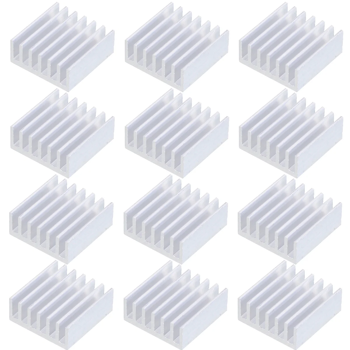 12pcs/set Aluminum Heat Sink IC Heatsink Cooling Fin for CPU LED Power Active Component 14x14x6mm