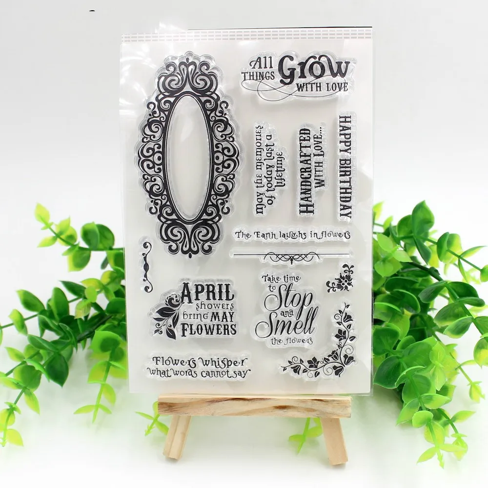 Spring Transparent Clear Silicone Stamps for DIY Scrapbooking/Card