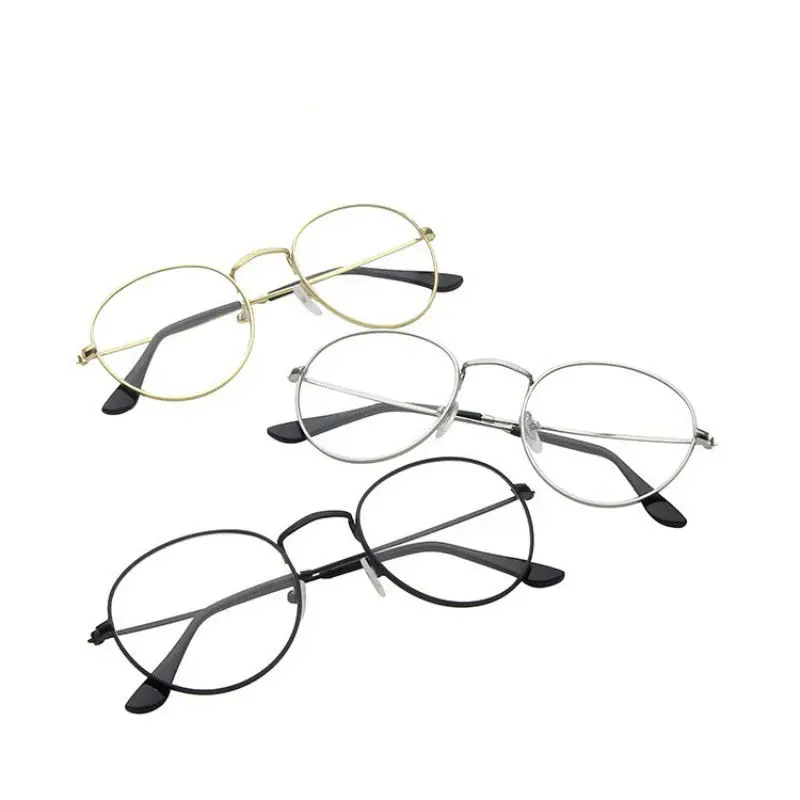 Lunettes Vintage Hommes Et Femmes - Cadre Métallique Ovale Et Rond Rétro Minuscule - Noir - Accessoire Déco Et Correctif